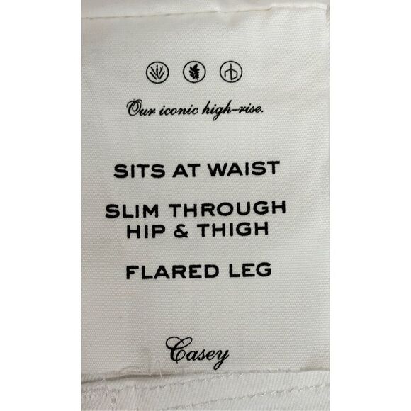 RAG & BONE Casey high-rise kick-flare jeans in White NWT Size 24 - Picture 6 of 10